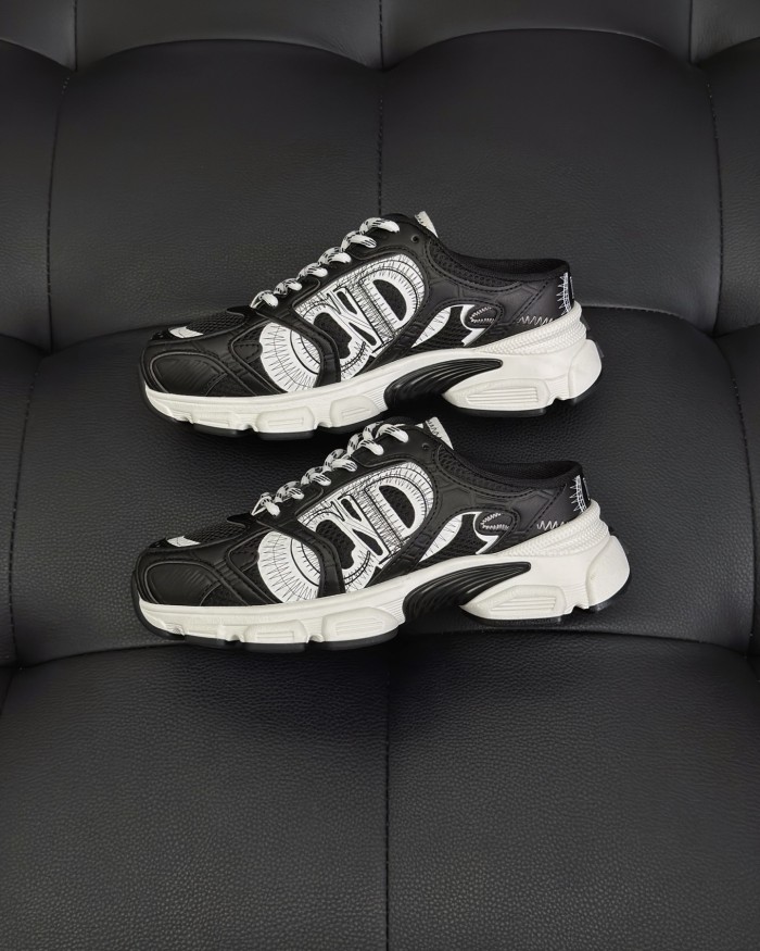 NIGO Dior Chrono Men's And Women's Spring And Autumn Color Block Round Toe Lace-up Slip-on Shoes, Made Of Mesh Fabric With Low-top Design Shoes #nigo78134