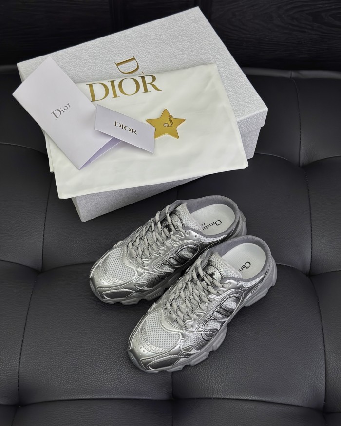 NIGO Dior Chrono Men's And Women's Spring And Autumn Color Block Round Toe Lace-up Slip-on Shoes, Made Of Mesh Fabric With Low-top Design Shoes #nigo78134