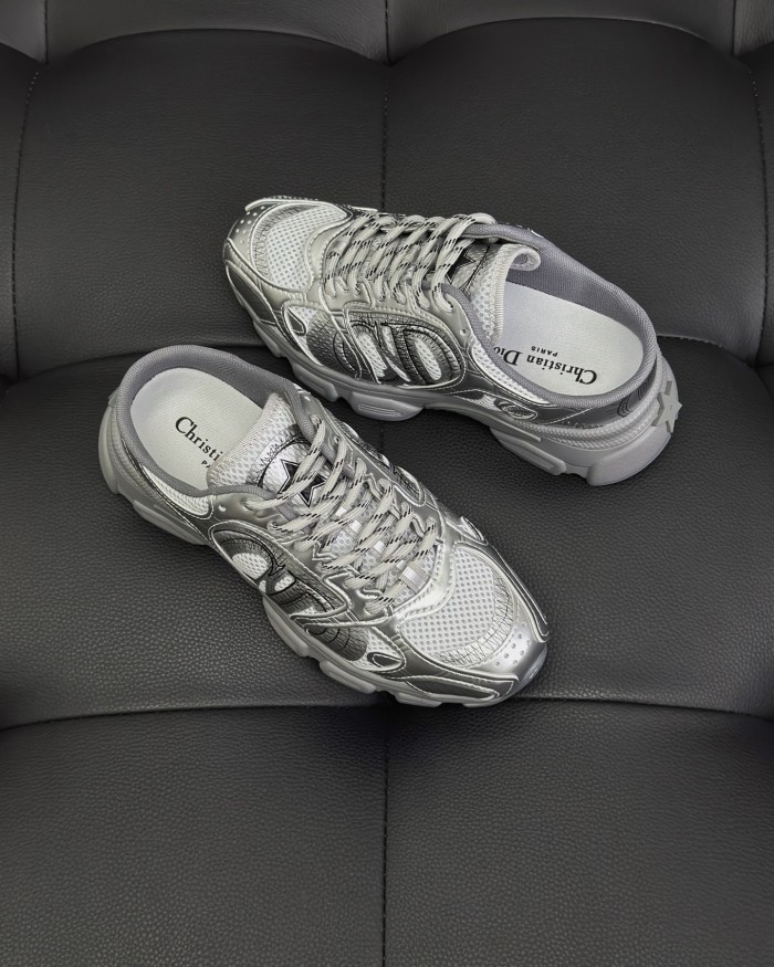 NIGO Dior Chrono Men's And Women's Spring And Autumn Color Block Round Toe Lace-up Slip-on Shoes, Made Of Mesh Fabric With Low-top Design Shoes #nigo78134