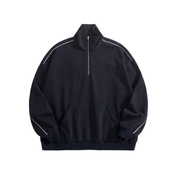 NIGO Gucci  Lido Men's Spring/Autumn Solid Color Printed Embossed Stand-up Collar Half-zip Long Sleeve Sweatshirt And Pants Suit Set #nigo78136