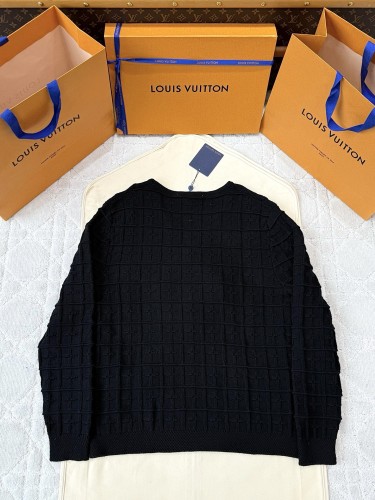 NIGO Louis Vuitton Men's And Women's Spring/Autumn Solid Color Fashionable Casual Checkered Metal Badge Jacquard Double-breasted Knitted Cardigan Jacket #nigo78146