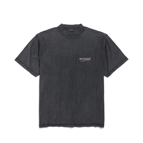 NIGO Balenciaga POLITICAL CAMPAIGN INSIDE-OUT Men's Summer Washed Colour Embroidered Letter Short Sleeve Fashionable Short Sleeve T-shirt #nigo78142