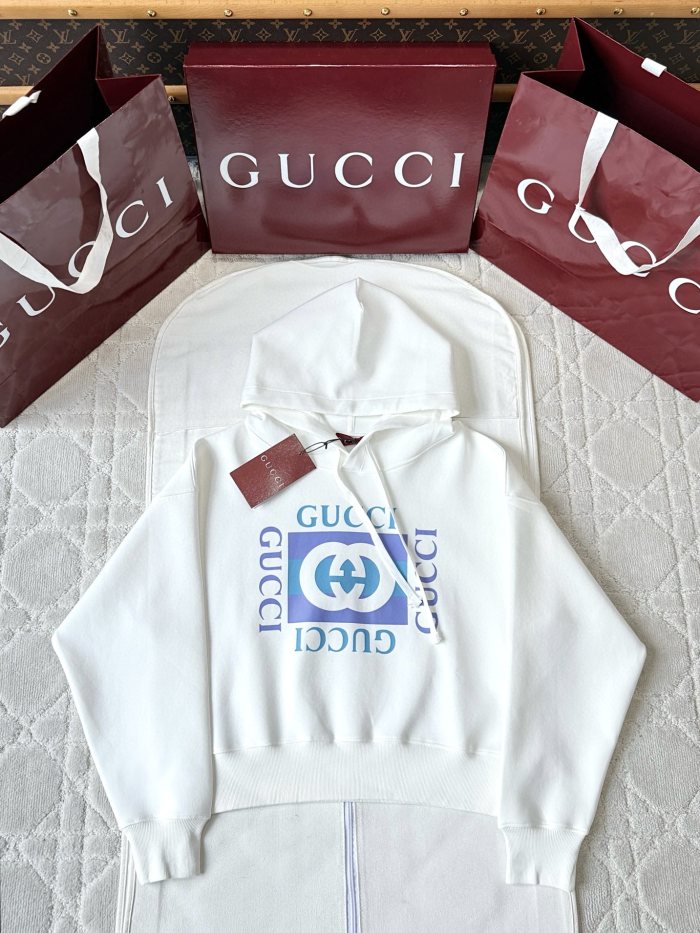 NIGO Gucci Women's Spring/fall Solid Color Letter Print Hooded Long Sleeve Casual Fashion Sweatshirt #nigo78144