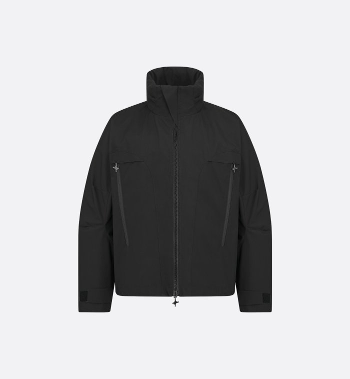 NIGO Dior And Lewis Hamilton Parker Coat Men's Fall And Winter Hooded Zipper Black Jacket Fashion Trend Logo Short Jacket #nigo81418