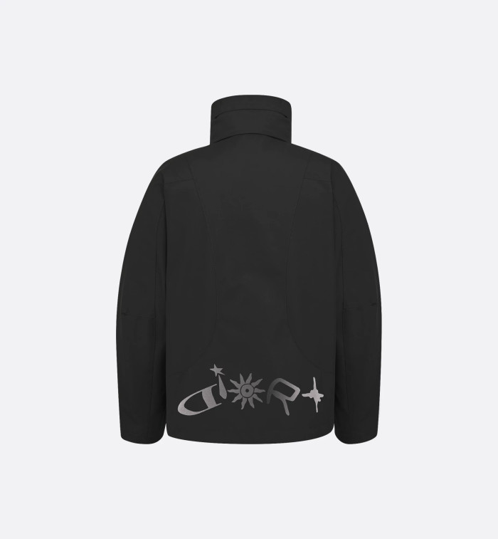 NIGO Dior And Lewis Hamilton Parker Coat Men's Fall And Winter Hooded Zipper Black Jacket Fashion Trend Logo Short Jacket #nigo81418