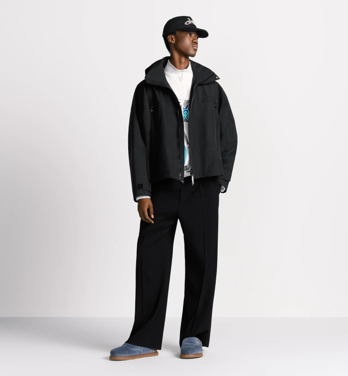 NIGO Dior And Lewis Hamilton Parker Coat Men's Fall And Winter Hooded Zipper Black Jacket Fashion Trend Logo Short Jacket #nigo81418