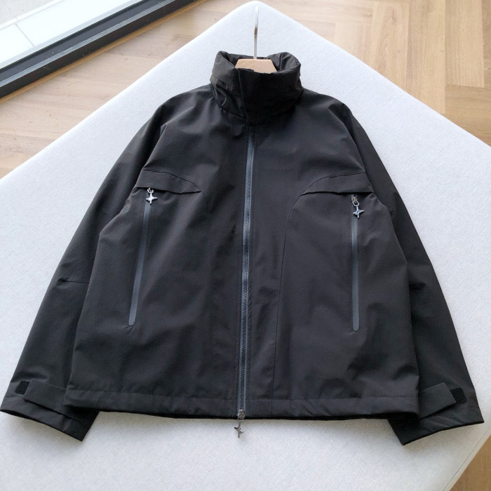 NIGO Dior And Lewis Hamilton Parker Coat Men's Fall And Winter Hooded Zipper Black Jacket Fashion Trend Logo Short Jacket #nigo81418