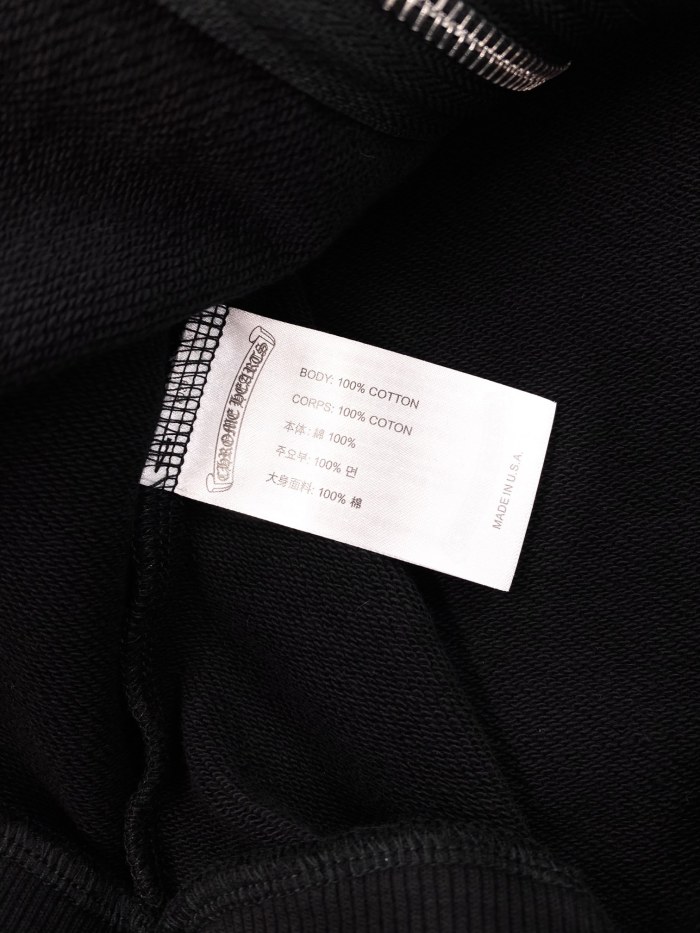 NIGO Chrome Hearts Men's Spring and Fall Black Logo Printed Zipper Long Sleeve Hooded Jacket #nigo99847