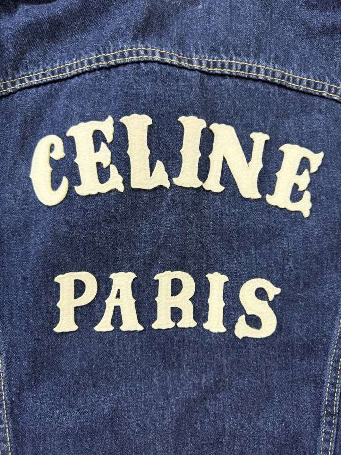 NIGO Celine ROYAL INDIGO Men's Spring/Autumn Classic Washed Color Truchker Jacket Cotton Fabric Letter Pattern Jacket #nigo78162