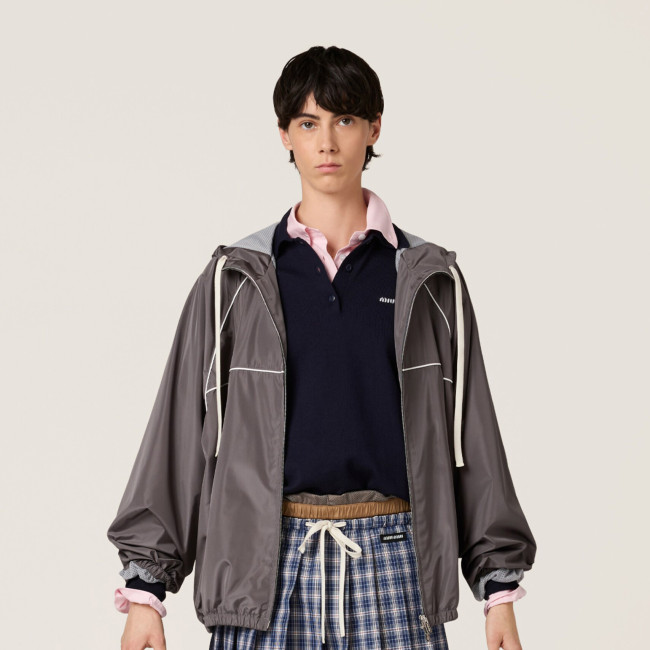 NIGO MiuMiu Women's Spring/Summer Solid Color Fashionable Casual Zipper Sun Protection Windbreaker Long Sleeve Jacket #nigo78157