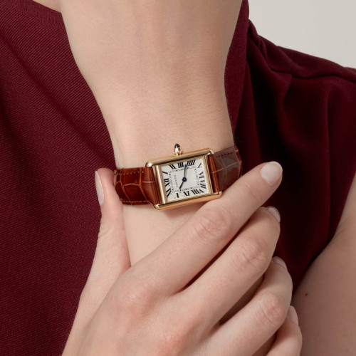 NIGO Cartier Tank Louis Cartier Women's Solid Colour Classic Fashion Square Gold Dial Watch Watch #nigo78163