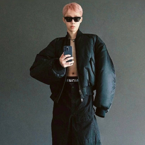 NIGO Balenciaga Men's Solid Color Casual Zipper Short Bomber Pilot Jacket Loose Spring And Autumn Baseball Collar Long Sleeve Coat Ngvp #nigo2124