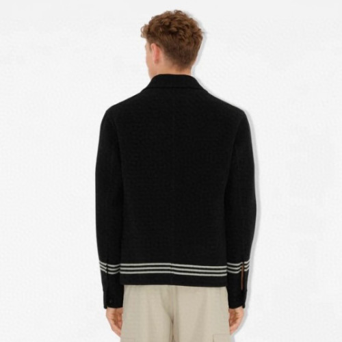 NIGO Burberry Men's Spring/Autumn Solid Color Fashionable Simple Striped Print Pattern Pointed Collar Single Breasted Long Sleeved Jacket #nigo78165