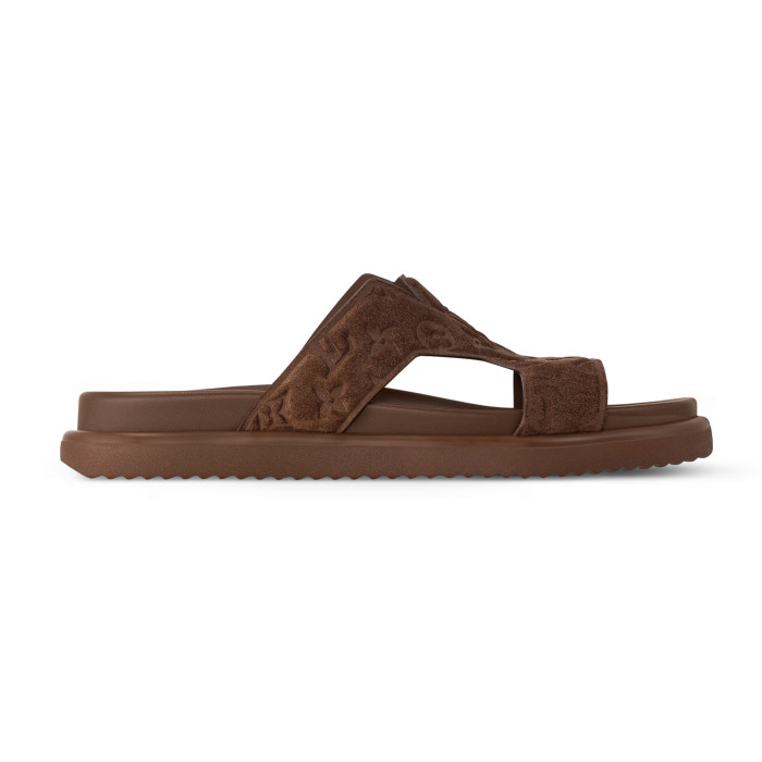 NIGO Louis Vuitton Men's Summer Solid Color Classic Fashion Casual Logo Print Slippers Round Toe Flat Mule Shoes #nigo78169