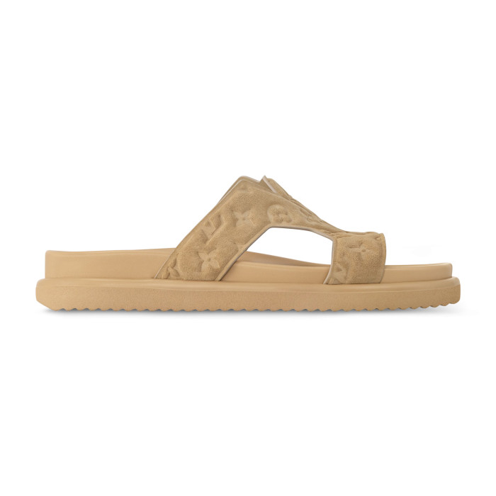 NIGO Louis Vuitton Men's Summer Solid Color Classic Fashion Casual Logo Print Slippers Round Toe Flat Mule Shoes #nigo78169