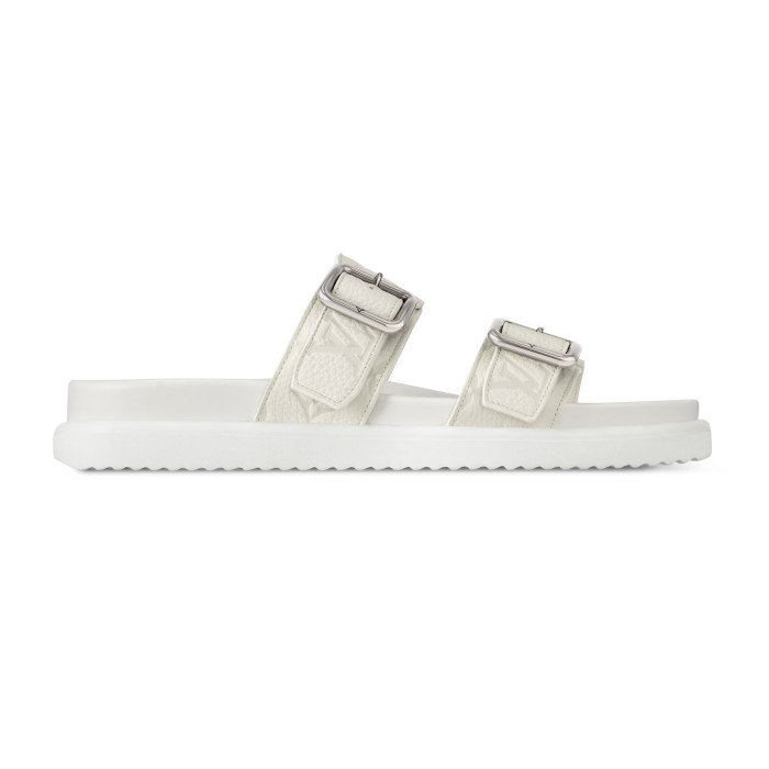 NIGO Louis Vuitton Men's Summer Solid Color Classic Fashion Casual Logo Print Slippers Round Toe Flat Mule Shoes #nigo78169