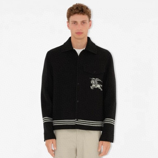 NIGO Burberry Men's Spring/Autumn Solid Color Fashionable Simple Striped Print Pattern Pointed Collar Single Breasted Long Sleeved Jacket #nigo78165