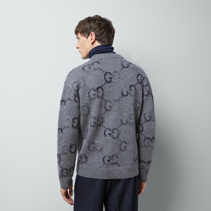 NIGO Gucci Men's And Women's Spring And Autumn Solid Color Logo Print Single-breasted V-neck Long Sleeve Cashmere Cardigan Jacket #nigo78173