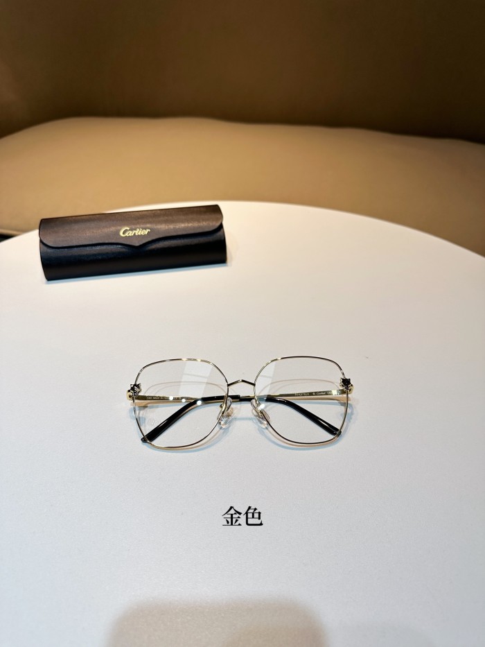 NIGO Cartier Classic Fashionable Casual Logo For Men And Women, Gold-colored Temples, Plano Lenses Optical Glasses #nigo78187