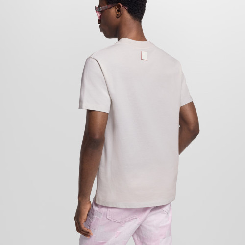NIGO Louis Vuitton x Nigo Men's Floral Embroidered Round Neck Cotton Solid Color Summer Straight Short Sleeve T-Shirt #nigo81353