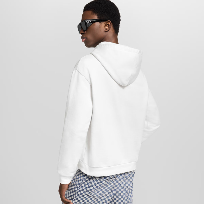 NIGO Louis Vuitton Vuitton Flower Pattern Print White Sweatshirt Fashion Trend Hooded Drawstring Men's Spring And Autumn Pullover Hoodie #nigo81419