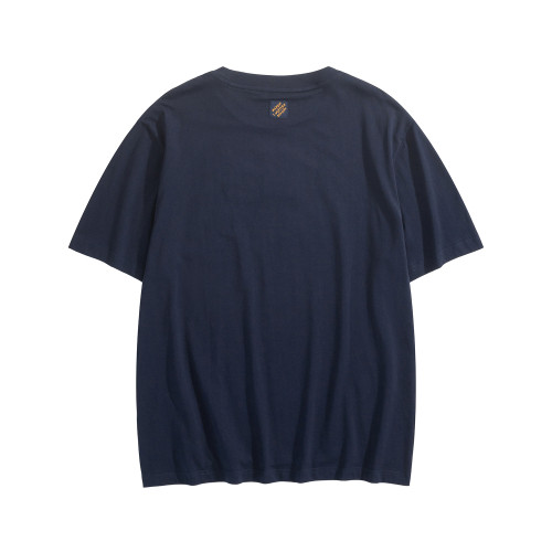 NIGO Louis Vuitton Men's Summer Solid Color Fashion Casual Letter Embroidery Short Sleeve Cotton T-Shirt #nigo78192