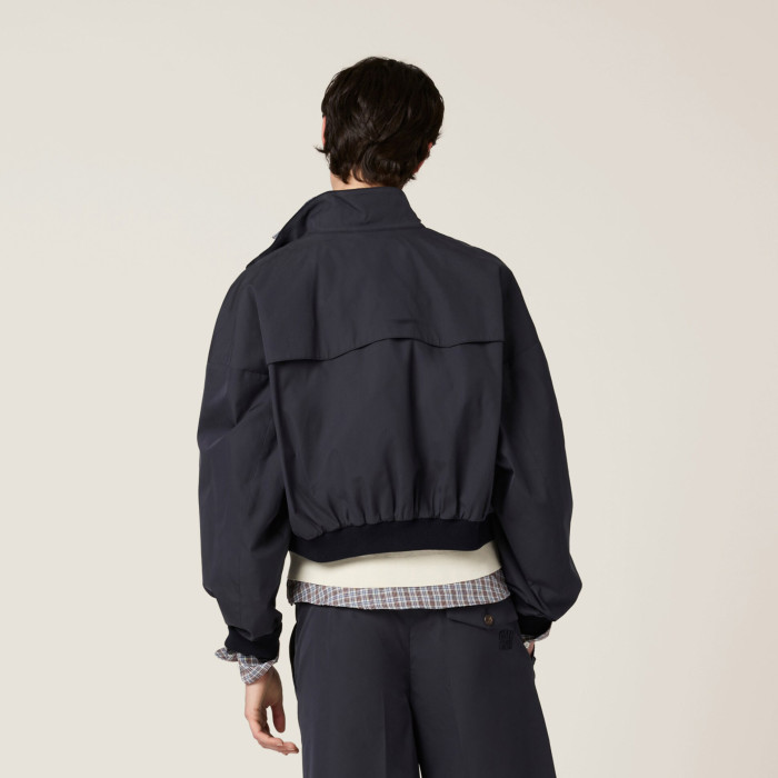 NIGO MiuMiu Women's Spring/Autumn Solid Color Fashionable Casual Stand Up Collar Zipper Checkered Cotton Jacket #nigo78213