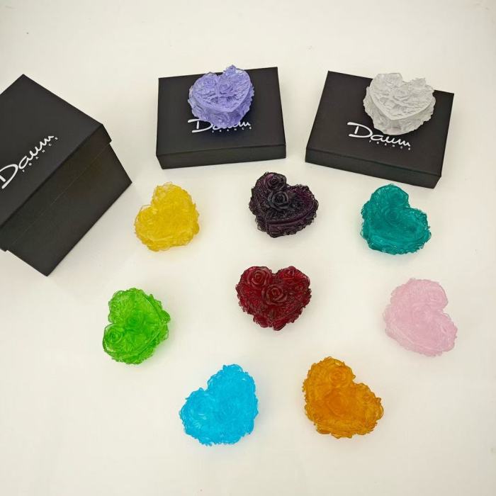 NIGO Daum Classic Fashion Rose-Shaped Jewelry Box, Multi-Colored Decorative Box, Exquisite Tabletop Ornament Accessories Ngvp #nigo2141