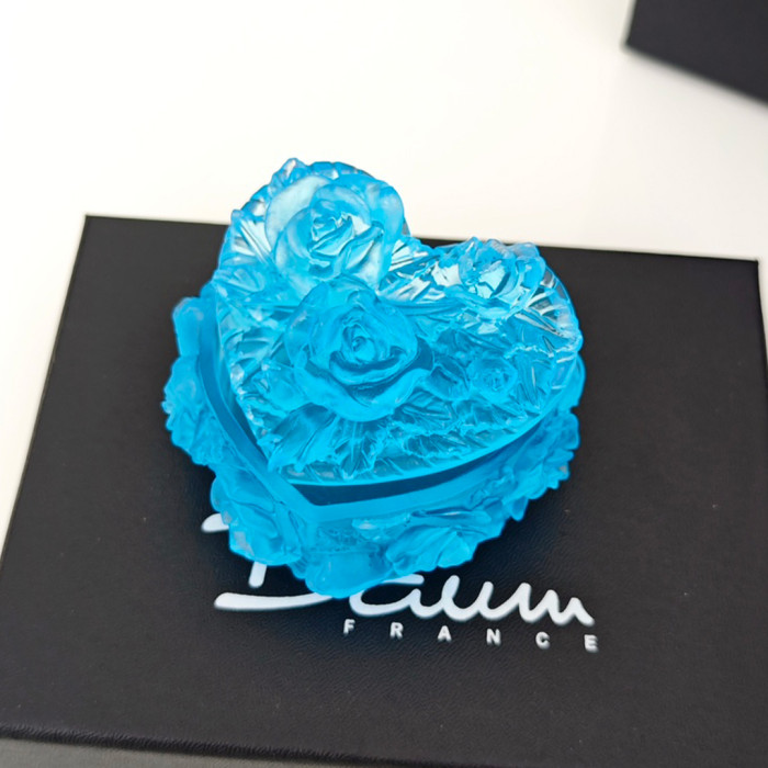 NIGO Daum Classic Fashion Rose-Shaped Jewelry Box, Multi-Colored Decorative Box, Exquisite Tabletop Ornament Accessories Ngvp #nigo2141