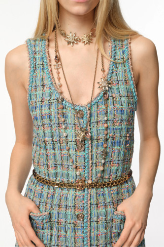 NIGO Chanel Women's High Street Summer Single-Breasted U-Neck Short Solid Color Cotton Twill Sleeveless Dresses Ngvp #nigo2145