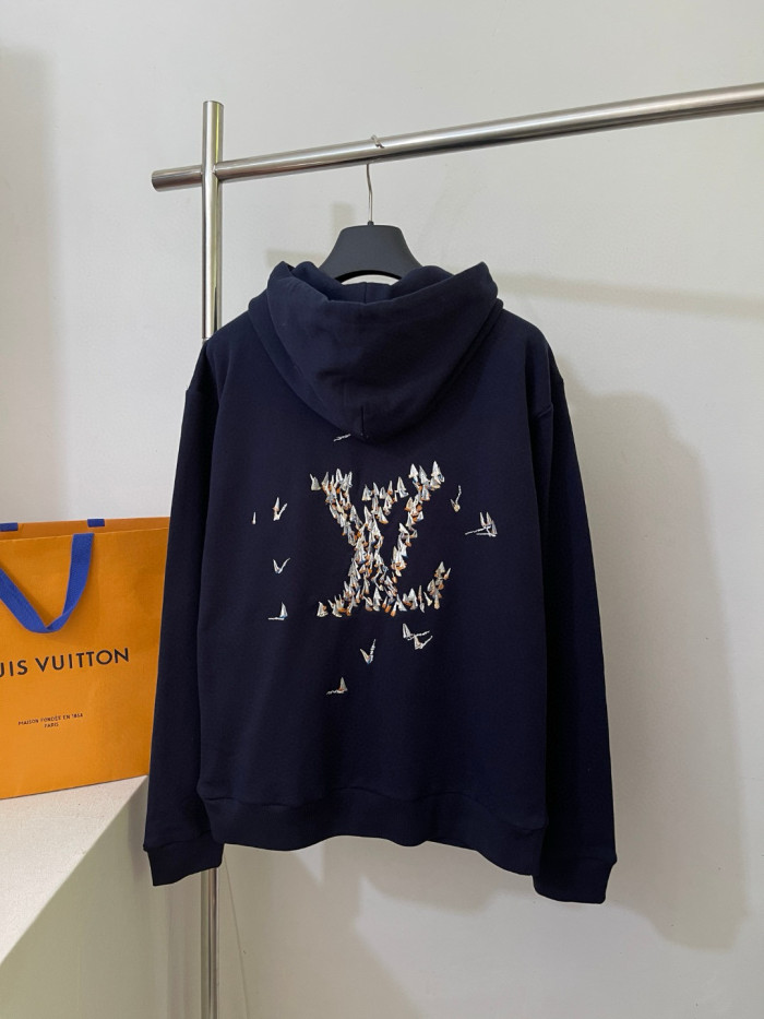NIGO Louis Vuitton Men's Spring/Autumn Solid Color Casual Letter Embroidery Pattern Hooded Long Sleeve Sweatshirt #nigo78239