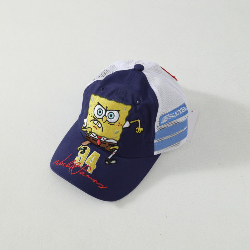NIGO Supreme x SPONGEBOB SQUAREPANTS Men's And Women's Spring/Summer Spongebob Squarepants Co-branded Letter Embroidered Cartoon Hip Hop Duckbill Baseball Cap #nigo78232