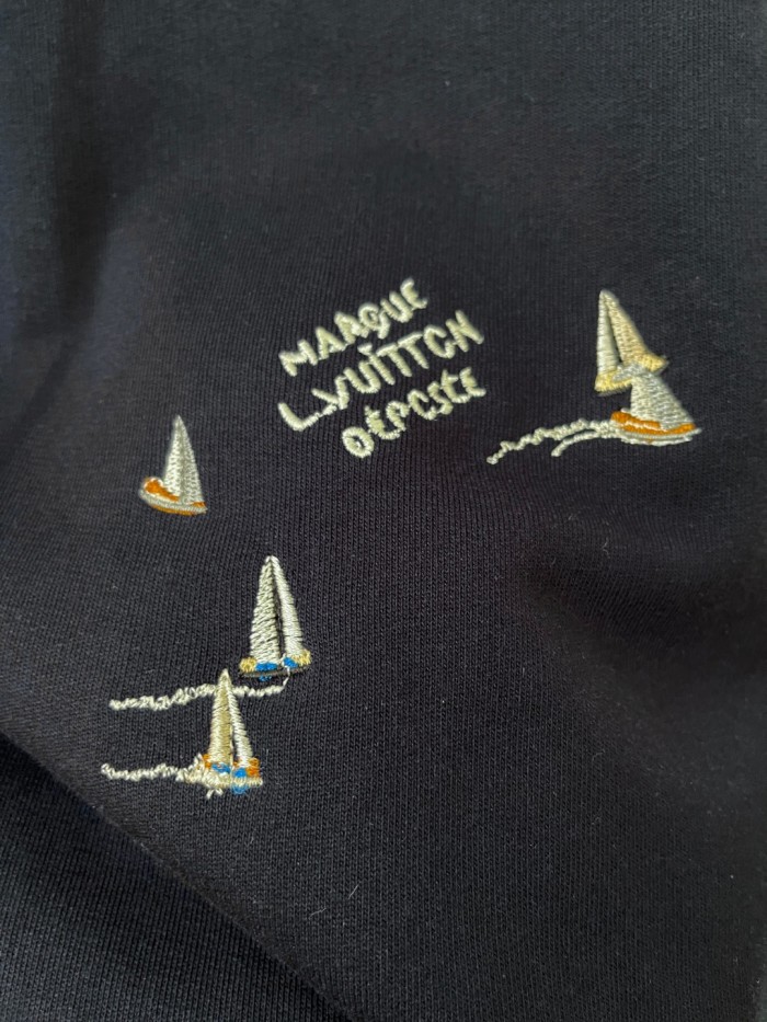 NIGO Louis Vuitton Men's Spring/Autumn Solid Color Casual Letter Embroidery Pattern Hooded Long Sleeve Sweatshirt #nigo78239