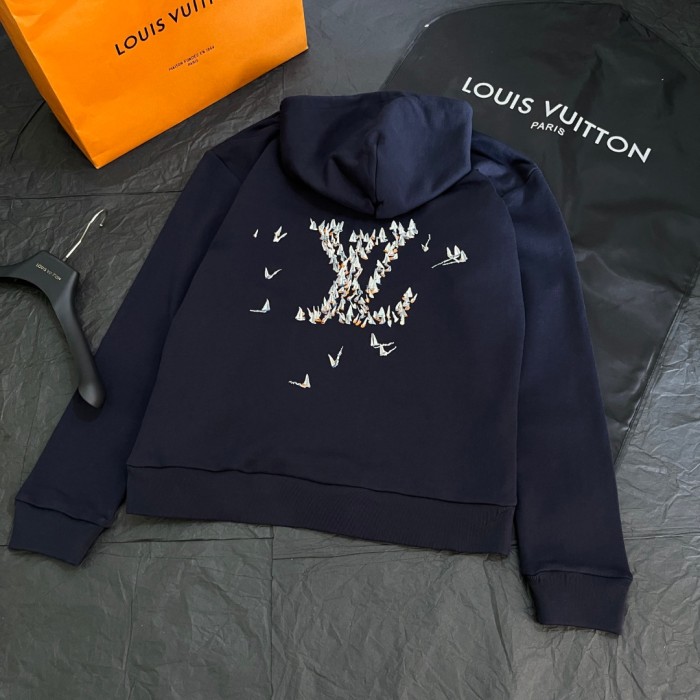 NIGO Louis Vuitton Men's Spring/Autumn Solid Color Casual Letter Embroidery Pattern Hooded Long Sleeve Sweatshirt #nigo78239