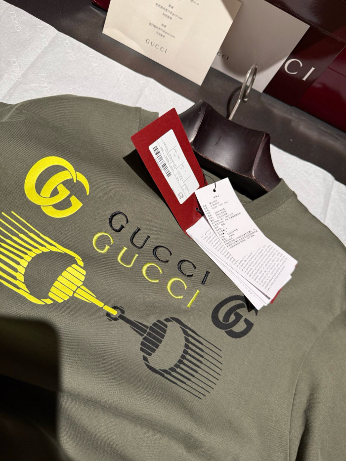 NIGO Gucci Men's Summer Solid Color Fashion Casual Letter Print Round Neck Drop Shoulder Short Sleeve T-Shirt #nigo78253