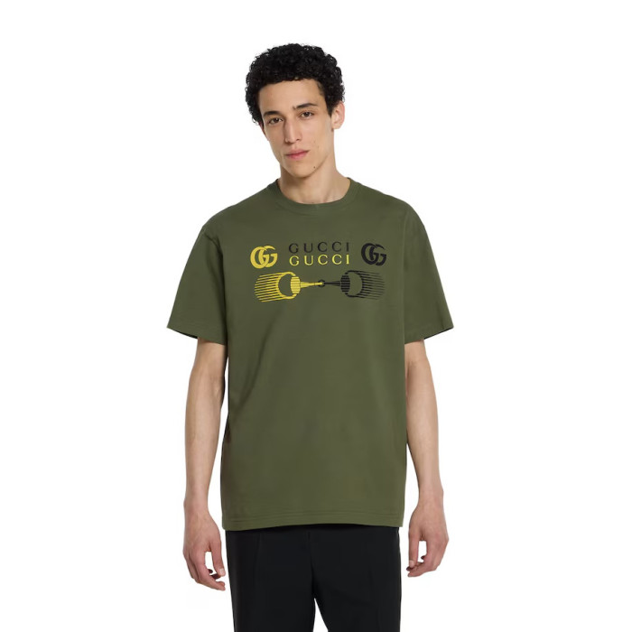 NIGO Gucci Men's Summer Solid Color Fashion Casual Letter Print Round Neck Drop Shoulder Short Sleeve T-Shirt #nigo78253
