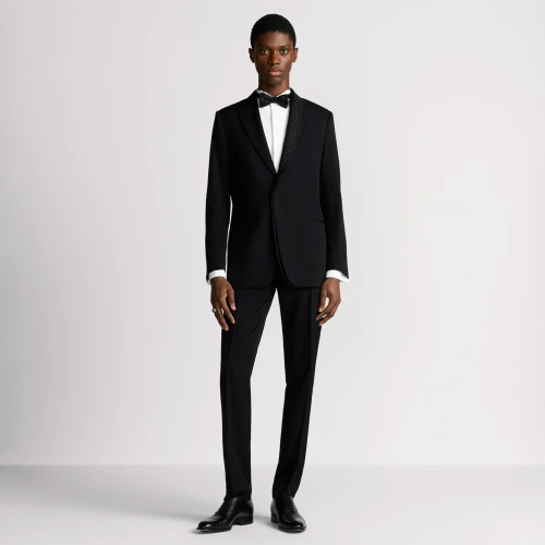 NIGO Dior Men's Autumn/Winter Solid Color Classic Lapel Single-Breasted Wool Twill Fabric Twill Print Casual Long Pants Blazer Jacket Suit Set #nigo78244