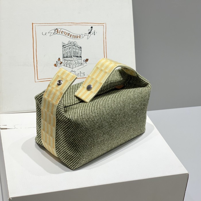 NIGO Hermes Classic Casual Color Block Canvas Tote Bag Makeup Bag Toiletry Bag Bags #nigo78245