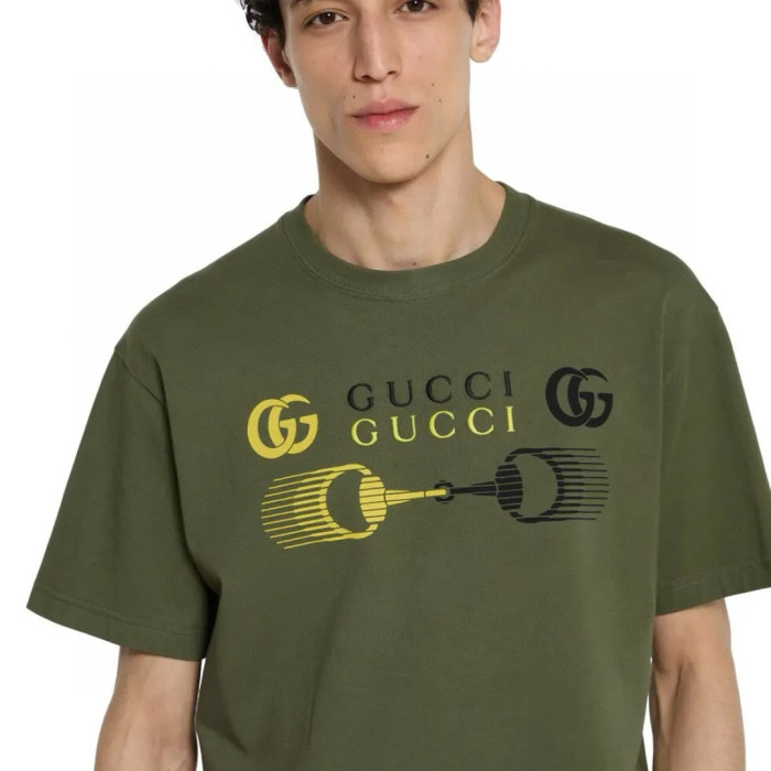 NIGO Gucci Men's Summer Solid Color Fashion Casual Letter Print Round Neck Drop Shoulder Short Sleeve T-Shirt #nigo78253