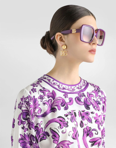 NIGO Dolce&Gabbana Women's Spring/Summer Majolica Printed Silk Round Neck Tie-Waist Charmeuse Dresses Casual Solid Color Long Pants Ngvp #nigo2151
