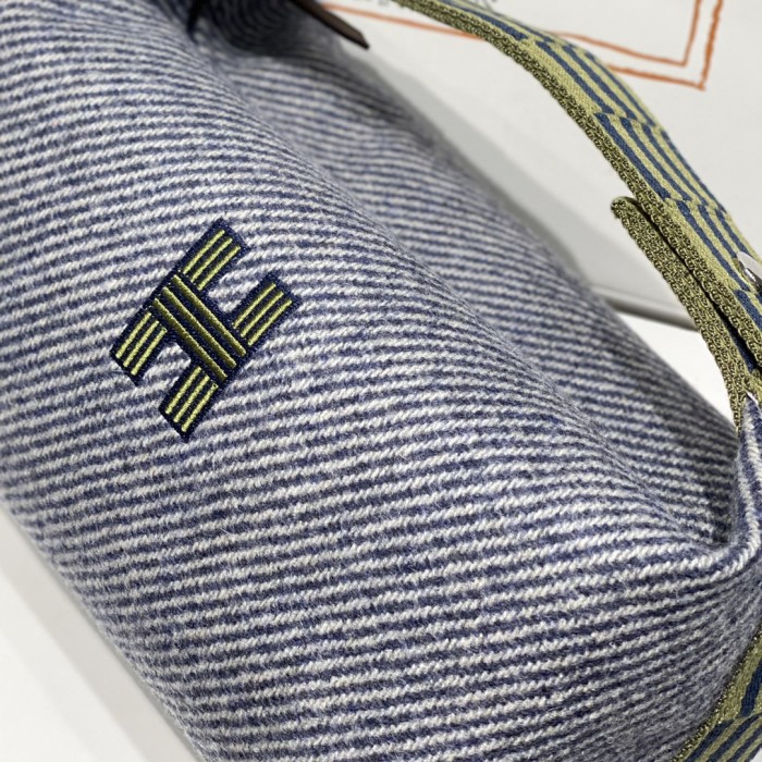 NIGO Hermes Classic Casual Color Block Canvas Tote Bag Makeup Bag Toiletry Bag Bags #nigo78245