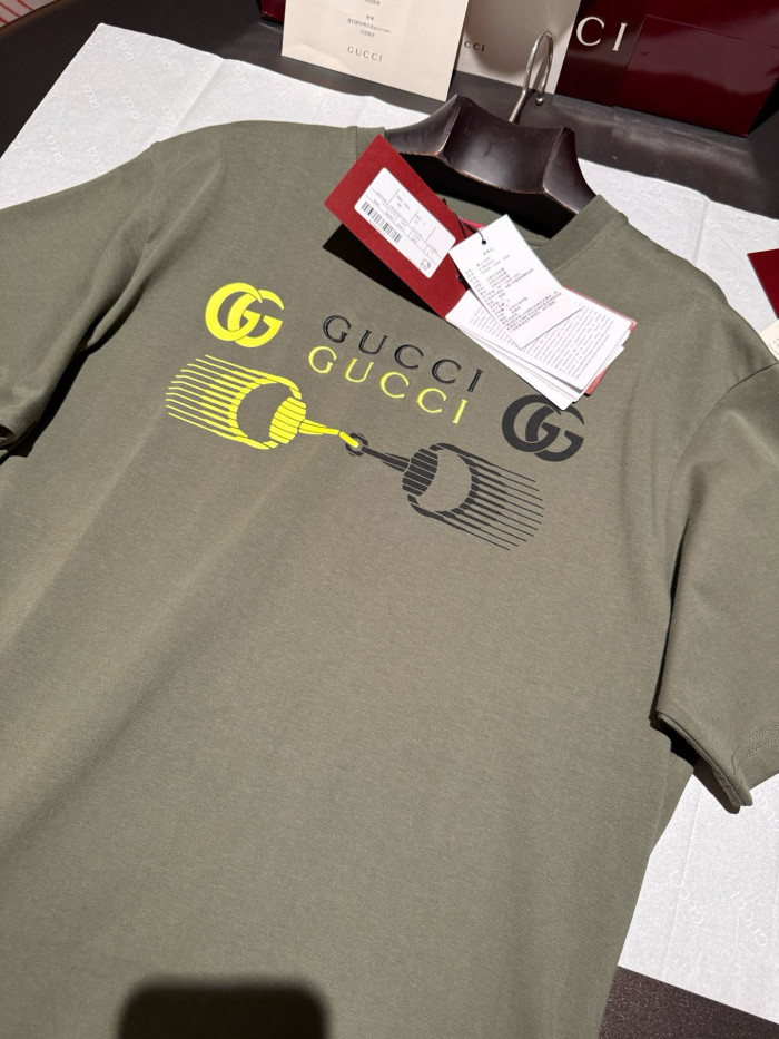 NIGO Gucci Men's Summer Solid Color Fashion Casual Letter Print Round Neck Drop Shoulder Short Sleeve T-Shirt #nigo78253
