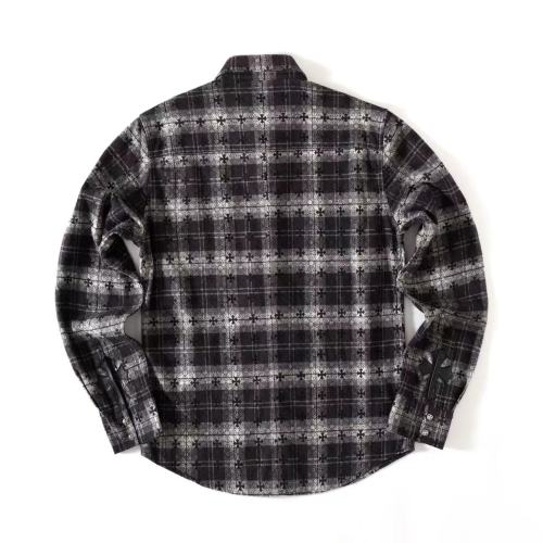 NIGO Chrome Hearts Men's And Women's Spring/Summer Fashion Casual Collared Single Breasted Logo Checkered Jacquard Woven Shirt #nigo78259