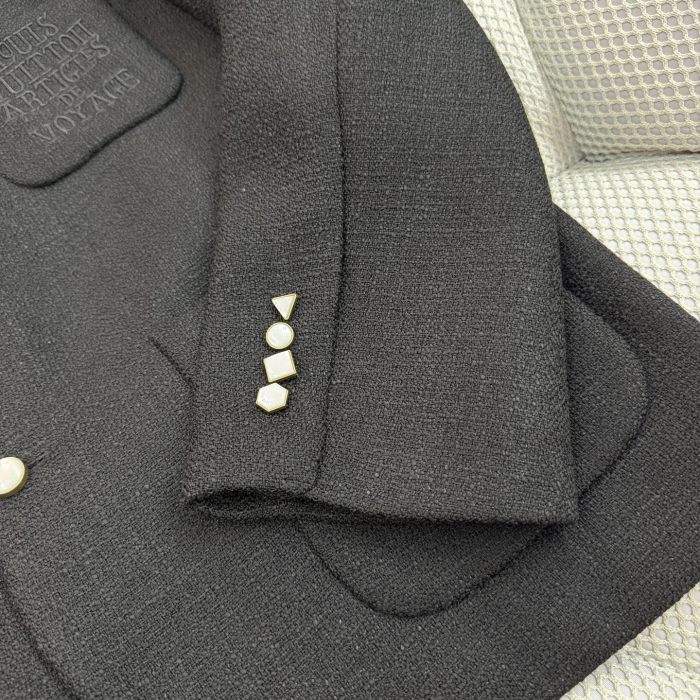 NIGO Louis Vuitton Men's Spring/Fall Solid Color Classic Casual Cotton Letter Embroidered Logo Collarless Single Breasted Long Sleeved Jacket #nigo78269