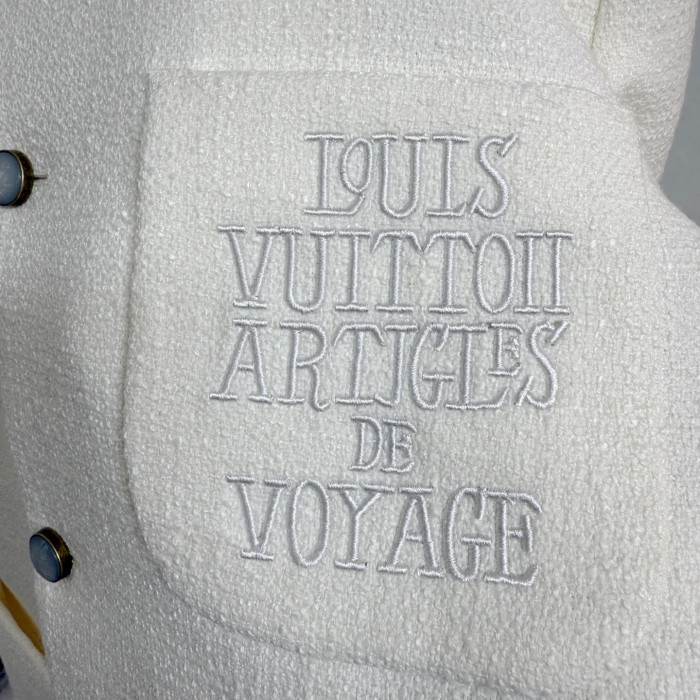 NIGO Louis Vuitton Men's Spring/Fall Solid Color Classic Casual Cotton Letter Embroidered Logo Collarless Single Breasted Long Sleeved Jacket #nigo78269