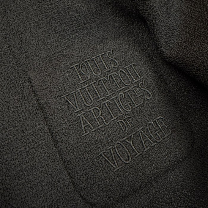 NIGO Louis Vuitton Men's Spring/Fall Solid Color Classic Casual Cotton Letter Embroidered Logo Collarless Single Breasted Long Sleeved Jacket #nigo78269