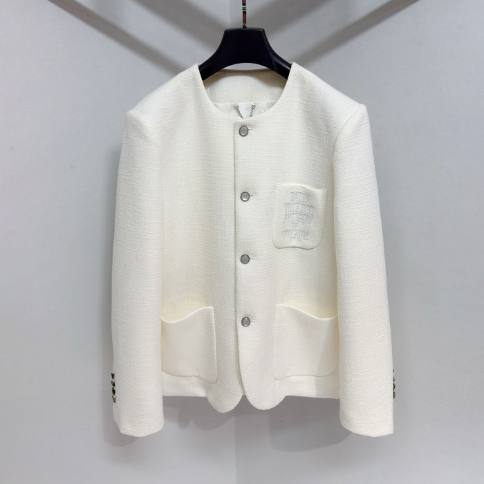 NIGO Louis Vuitton Men's Spring/Fall Solid Color Classic Casual Cotton Letter Embroidered Logo Collarless Single Breasted Long Sleeved Jacket #nigo78269