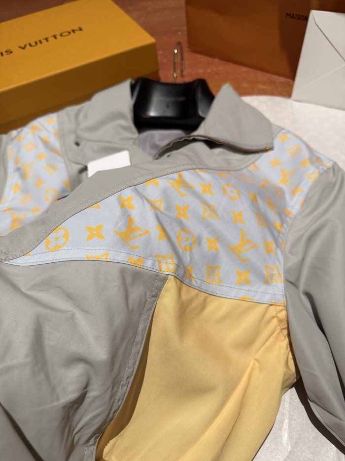 NIGO Louis Vuitton MONOGRAM Men's And Women's Spring/Autumn Fashion Casual Color Blocked High Neck Zipper Long Sleeved Jacket #nigo78276