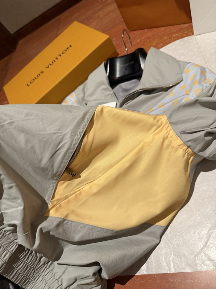 NIGO Louis Vuitton MONOGRAM Men's And Women's Spring/Autumn Fashion Casual Color Blocked High Neck Zipper Long Sleeved Jacket #nigo78276