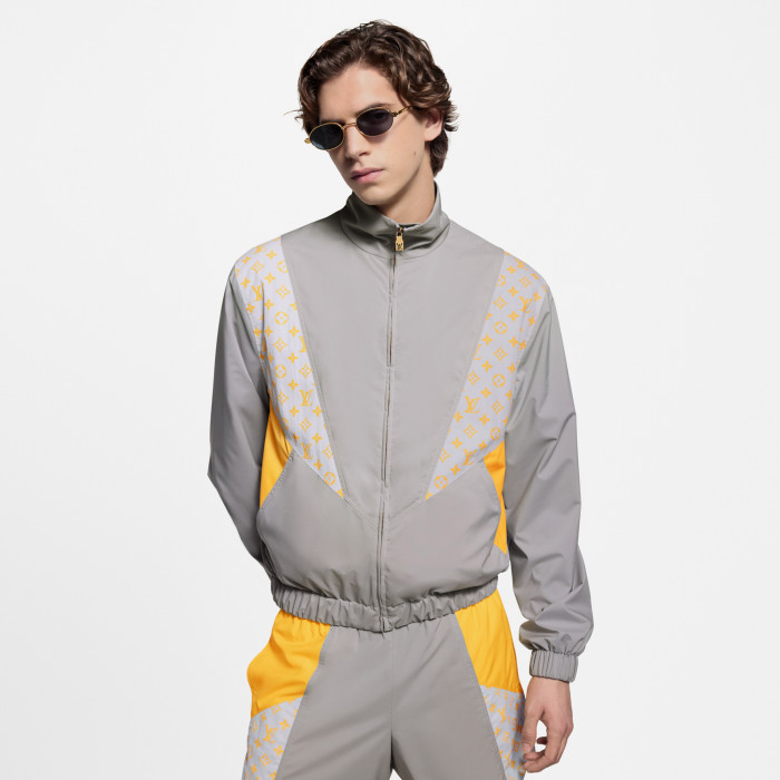 NIGO Louis Vuitton MONOGRAM Men's And Women's Spring/Autumn Fashion Casual Color Blocked High Neck Zipper Long Sleeved Jacket #nigo78276